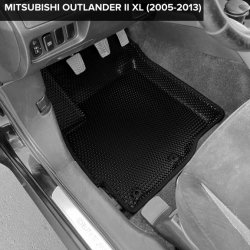 3D коврики EVA с бортами Mitsubishi Outlander II XL (2005-2013)