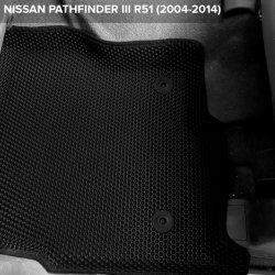 3D коврики EVA с бортами Nissan Pathfinder III R51 7 мест (2004-2014)