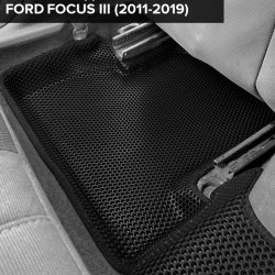 3D коврики EVA с бортами Ford Focus III рестайлинг седан, хэтчбек, универсал (2014-2019)