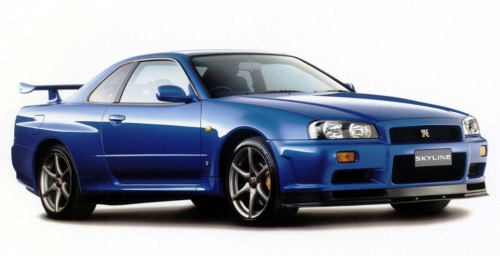 2D коврики EVA в салон  на Nissan Skyline R34, правый руль (1998-2002)